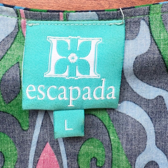 Escapada Geometric Tropical Print Sundress L - Picture 2 of 11